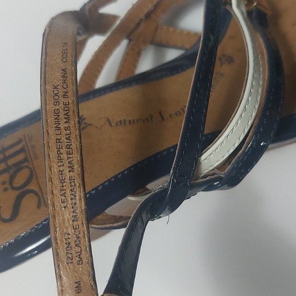 Sofft Woman's Posh Sandals Size 6 Navy Blue and White. - Picture 7 of 14